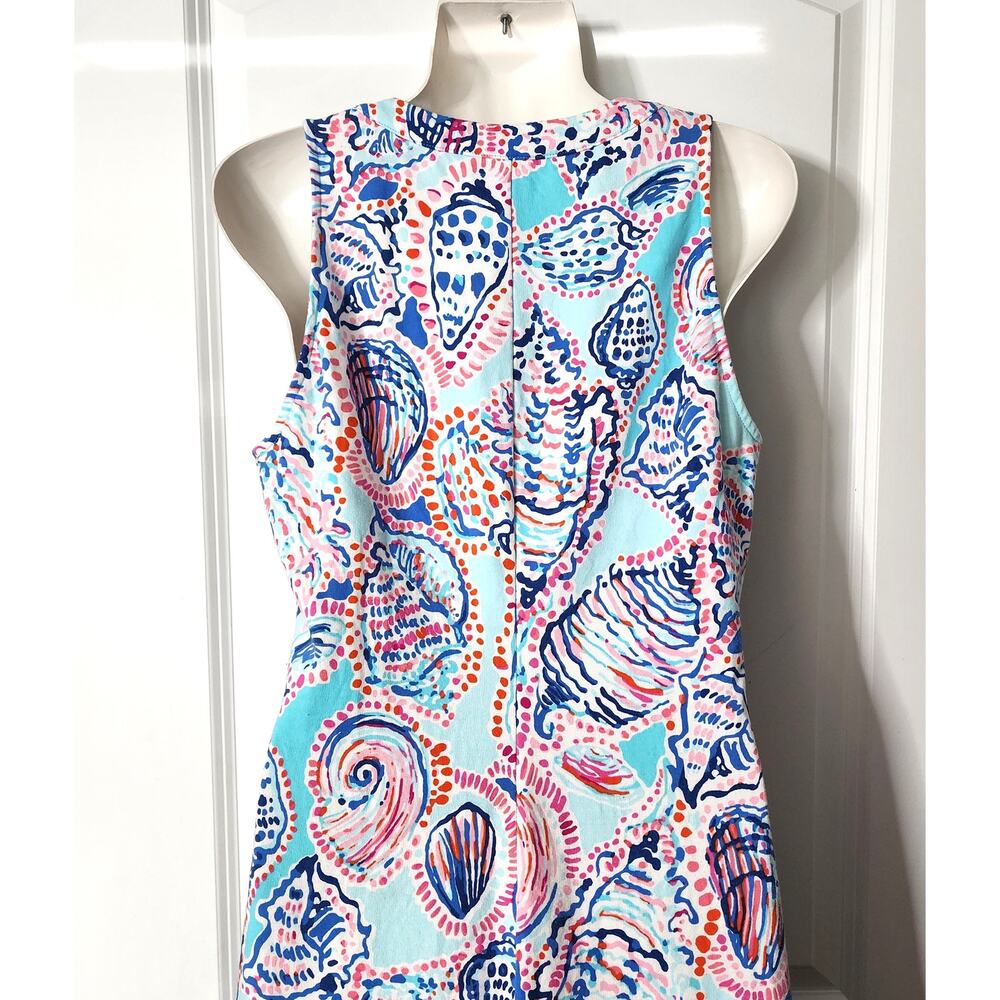 Lilly Pulitzer Estrada Sleeveless Shift Dress Shell Me About It Print M - Picture 8 of 9